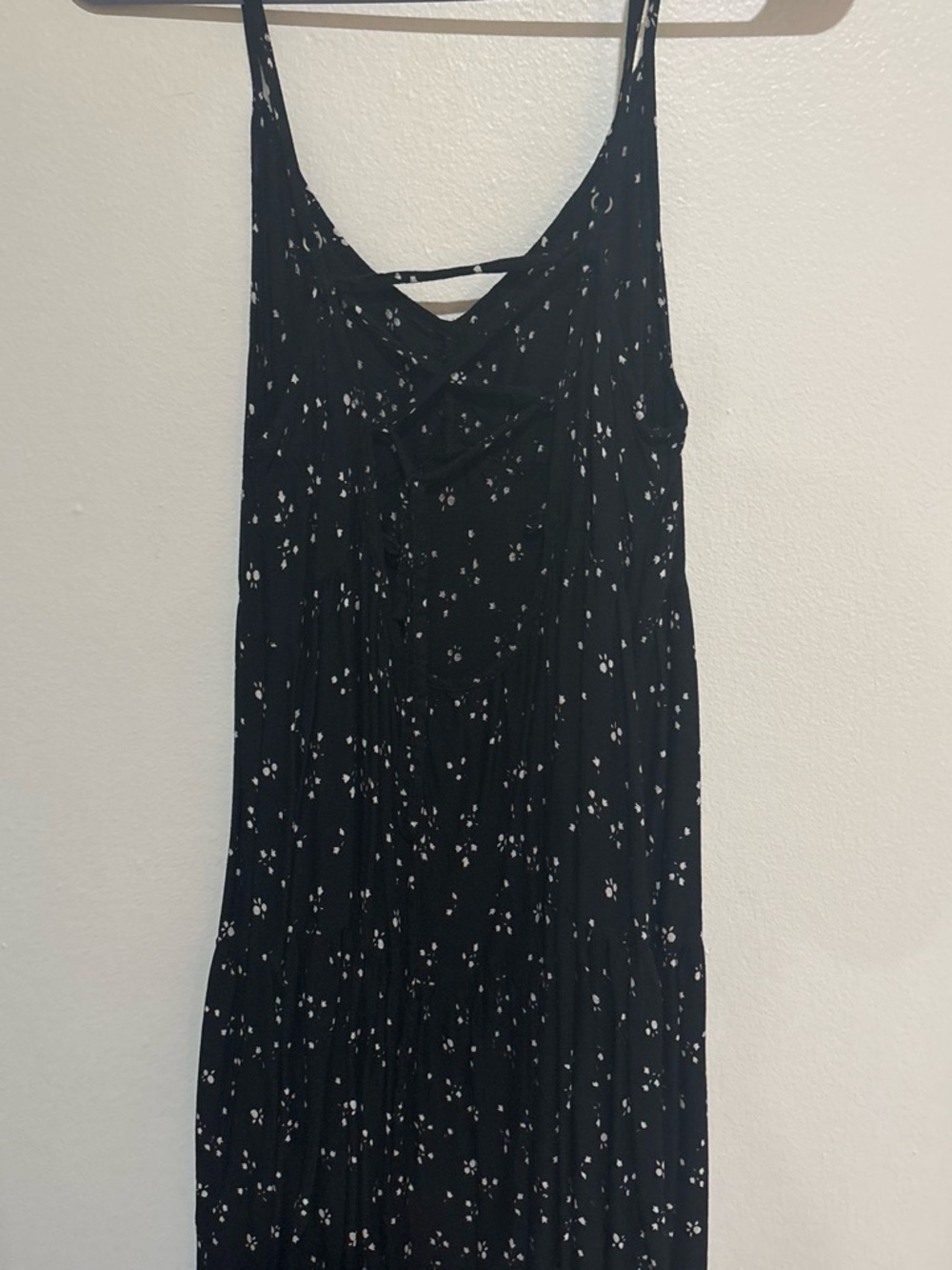Urban Outfitters Black mini Dress with White Floral Print